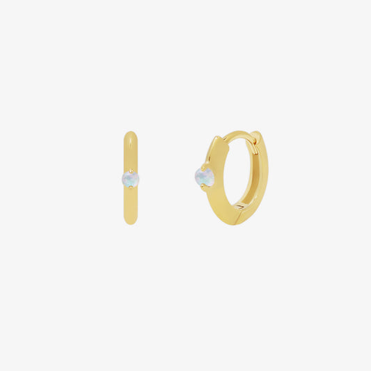 Opal Bold Huggie Earring