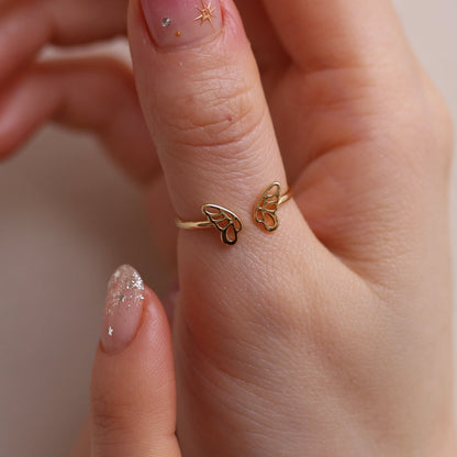 Butterfly wing ring