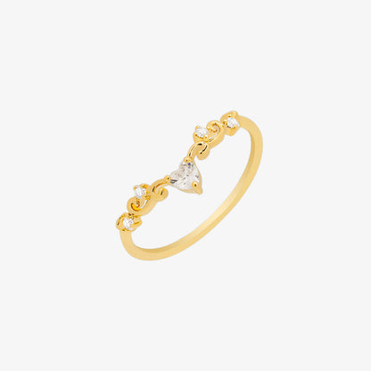 Elegant heart ring